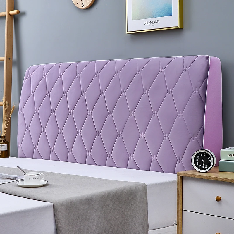 骋益加厚弧形软包床头罩套欧式防尘保护罩布绒布防撞床头套罩家用