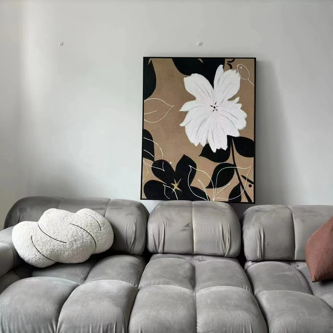 [植物花卉】60*80大尺寸款装饰画挂画肌理画现代简约客厅餐厅玄关
