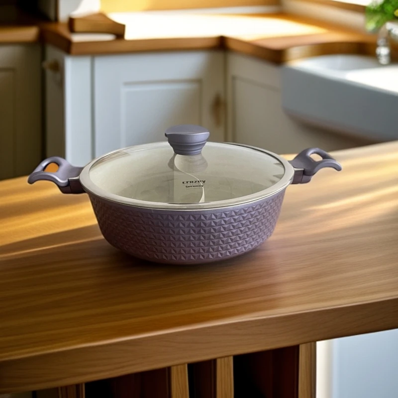 【母婴级】火山岩30cm火锅鸳鸯锅不粘锅【直播-专属】