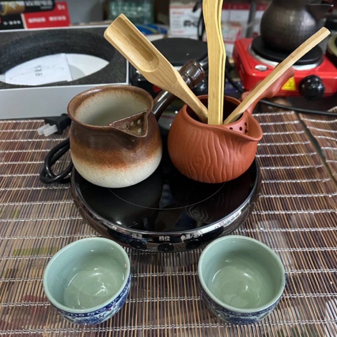 艾玛诗1000瓦电陶炉煮茶泡茶熬茶罐罐套装西北罐罐茶粗沙罐罐八件