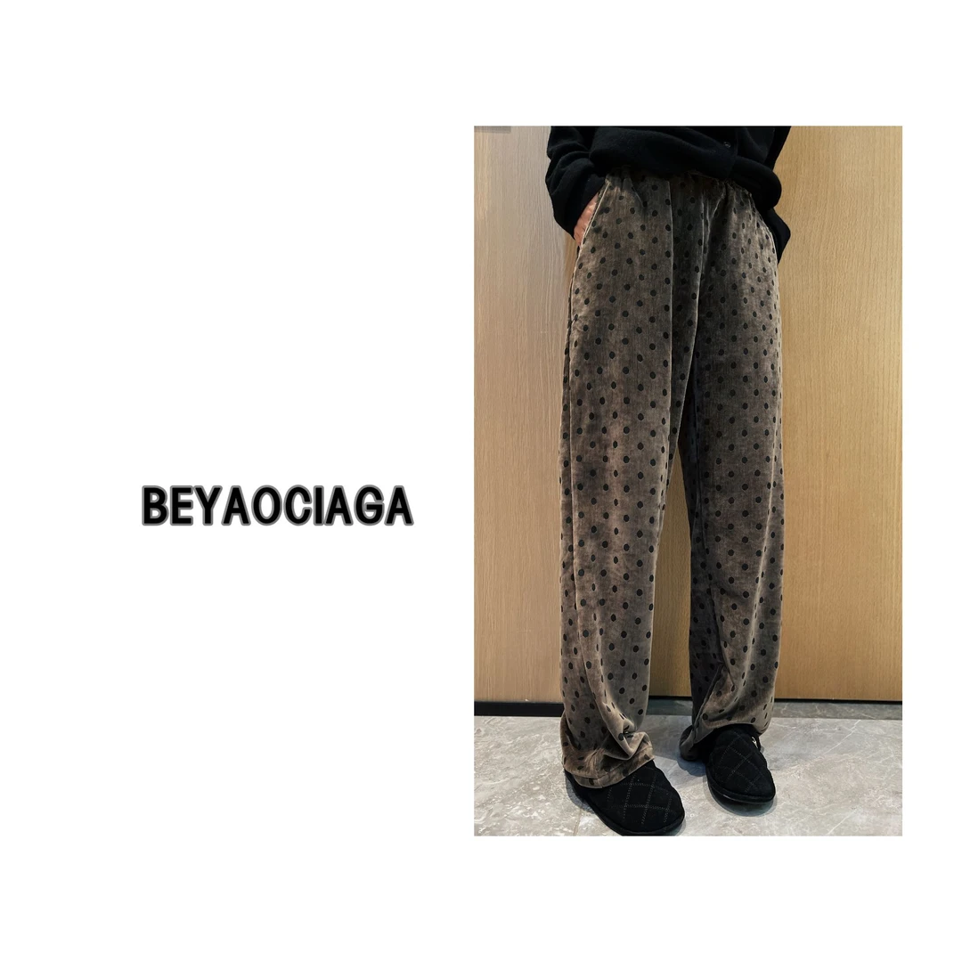 北尧世家丝绒点点裤{福利款}