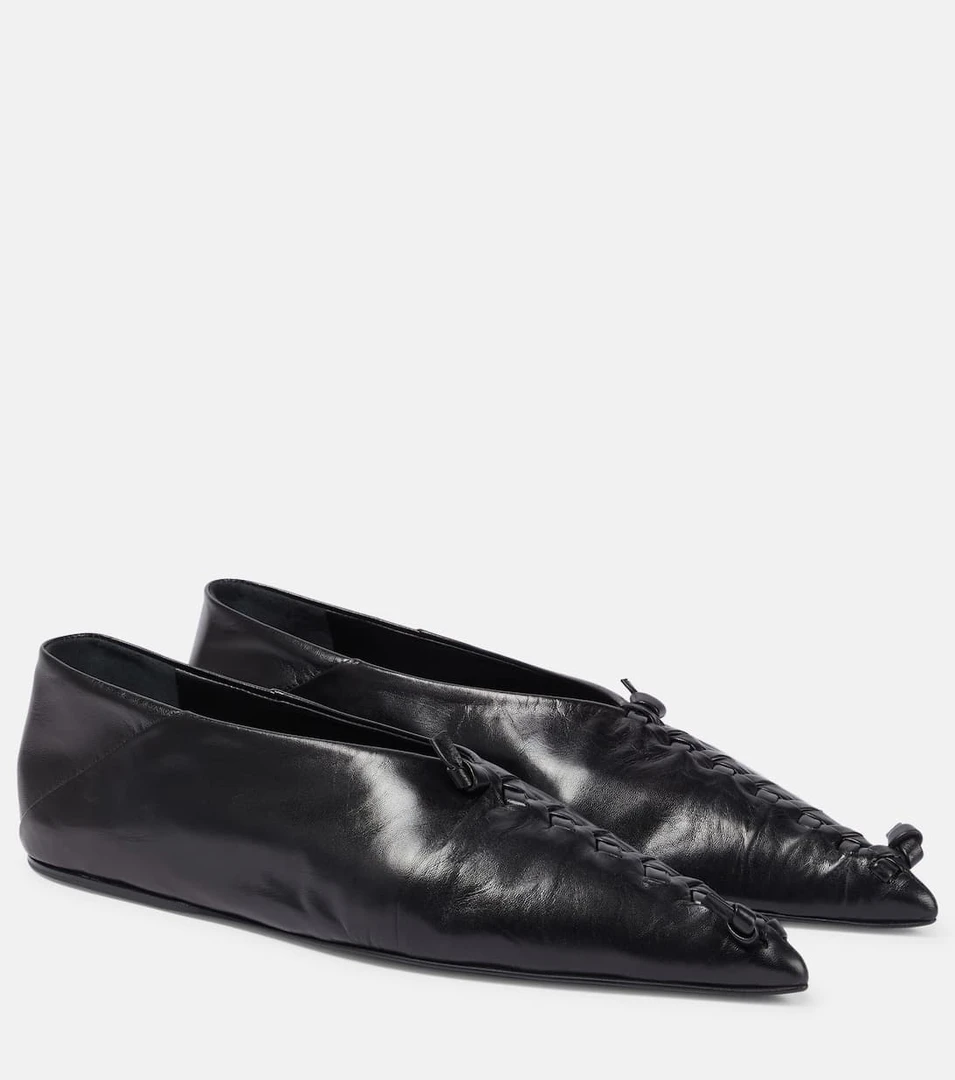 「POMORROW」平底鞋时尚女士尖头平跟玛丽珍鞋 芭蕾鞋jil女巫鞋