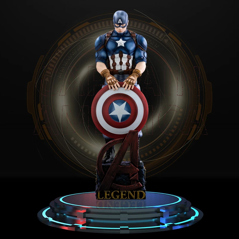 美国队长漫威复仇者联盟手办全身像雕塑桌面摆件收藏模型男生礼物