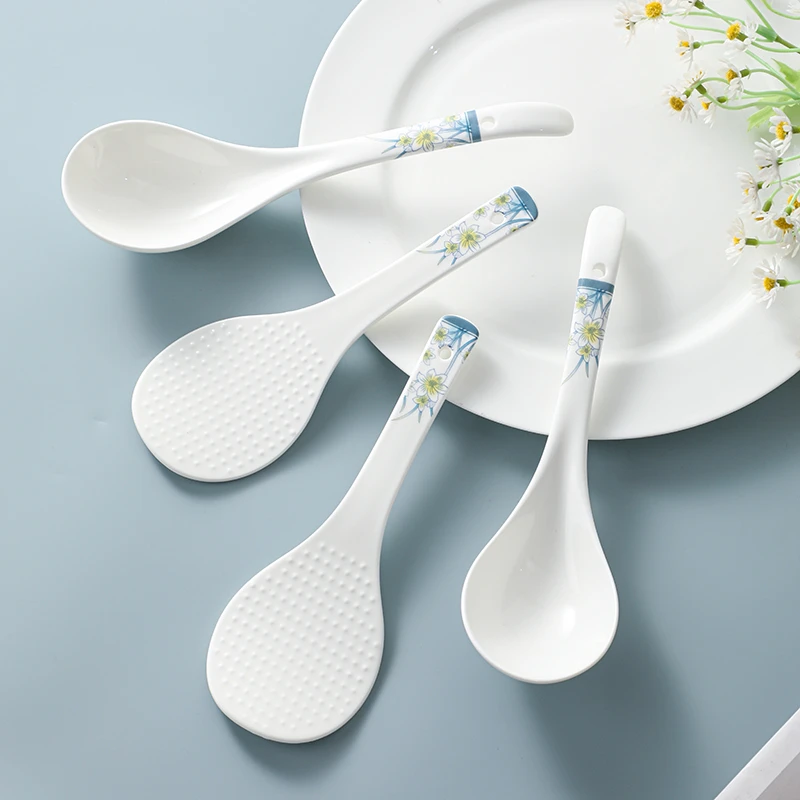 【发2个水仙花大汤勺➕一个饭勺10支小勺子】饰品厂家补贴