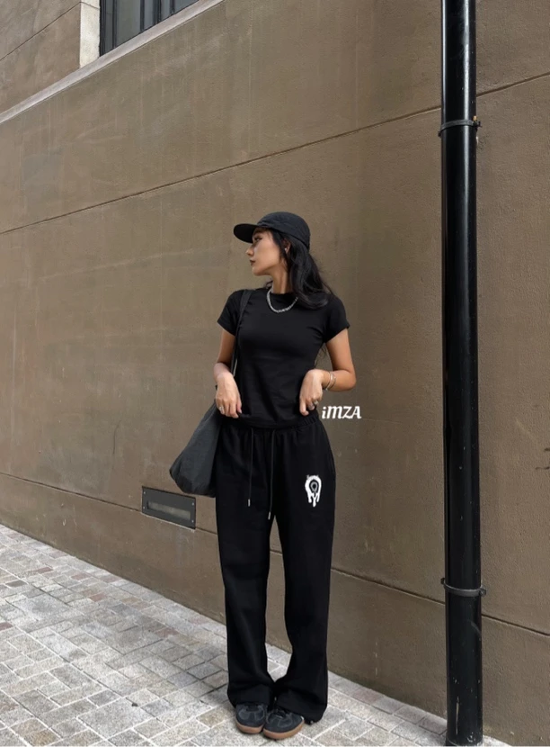 iMZA时尚小众设计长款运动裤