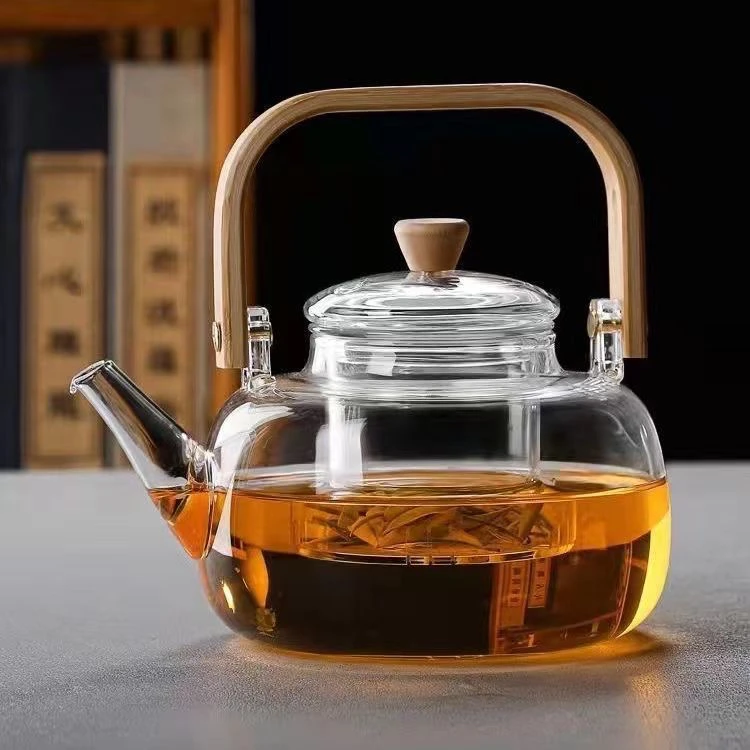 方把提梁壶玻璃壶煮茶壶沸水壶泡茶壶大容量耐高温可明火茶壶套组