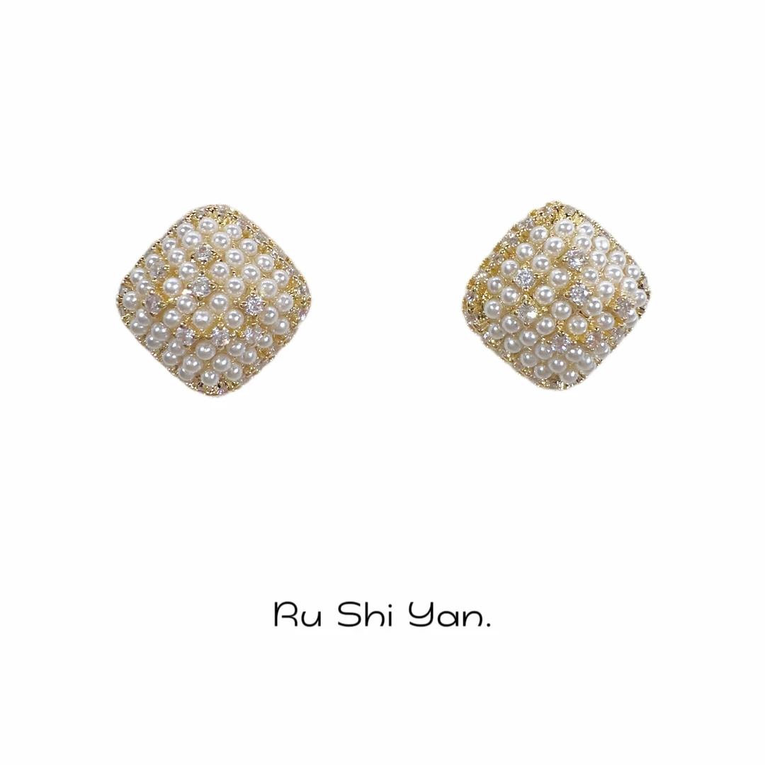 铜合金耳饰 Ru Shi yan.云珠泪.耳钉031