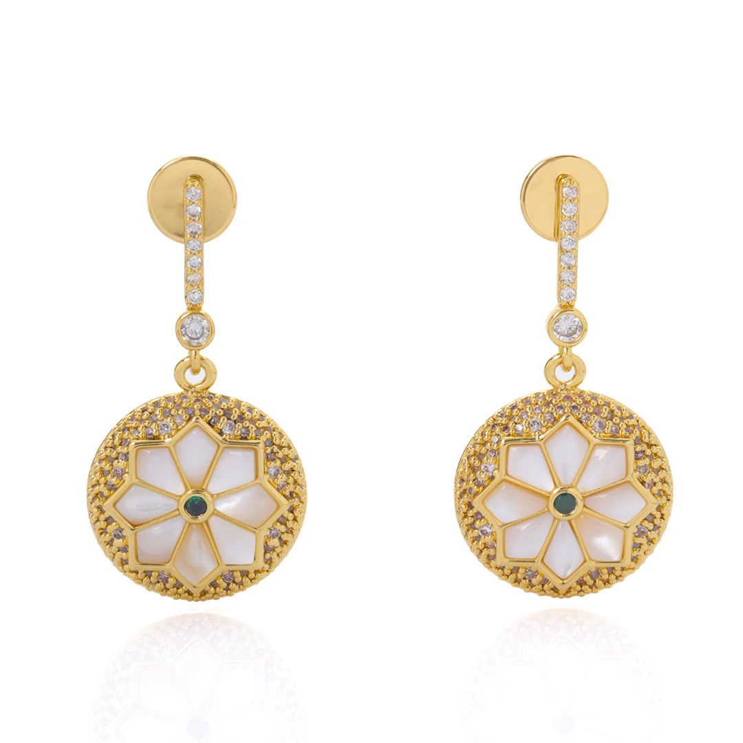 「罗马」 罗马风气质简约圆牌耳钉女高级感小巧精致耳坠耳饰8008