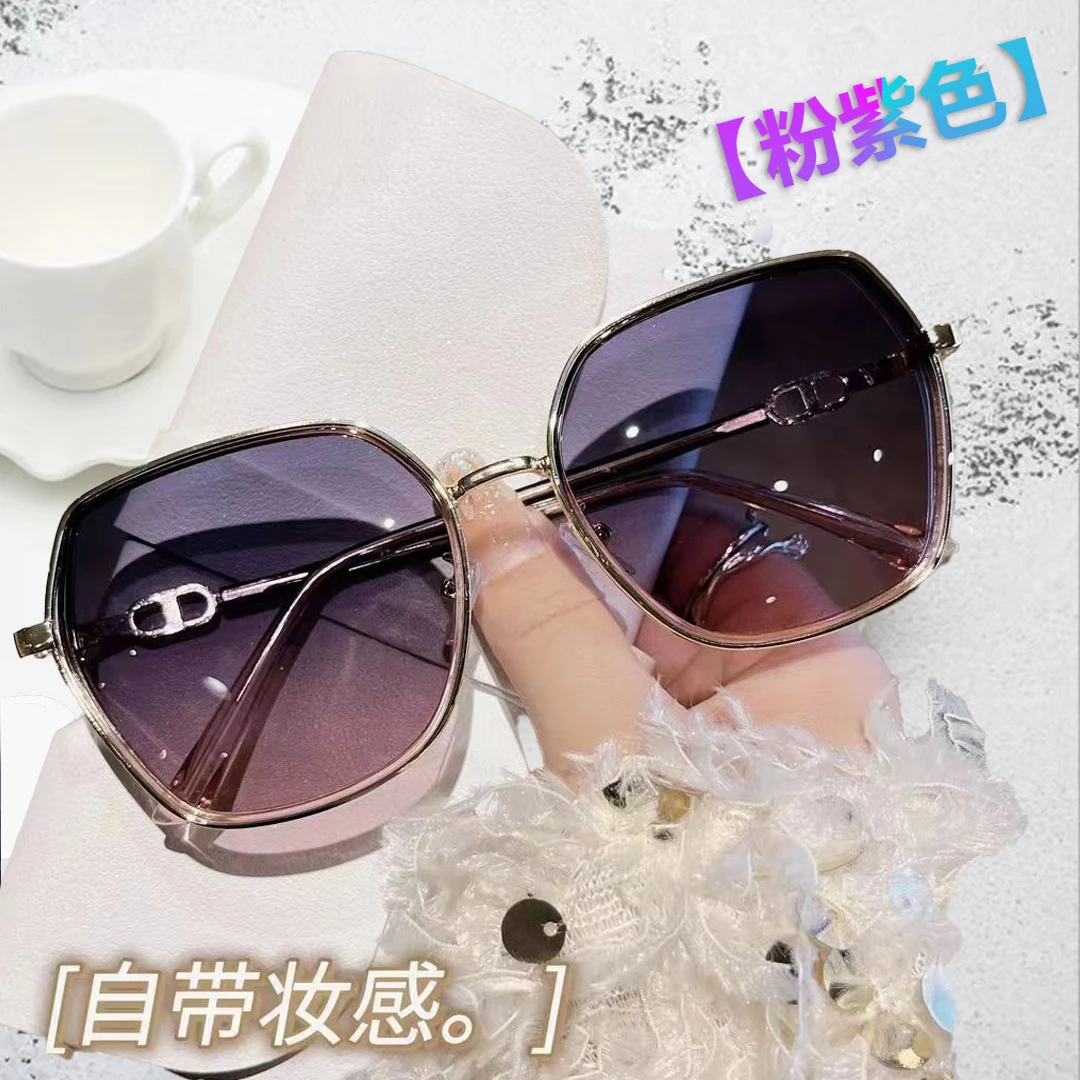 自带妆容感墨镜 大框时尚墨镜防晒防紫外线2024年新款百搭