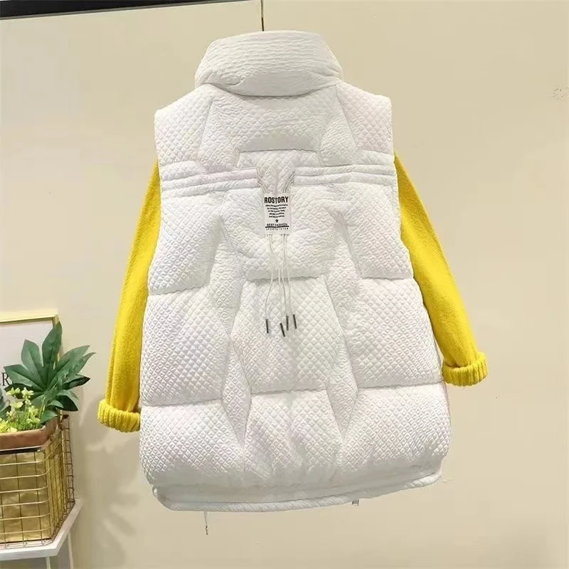 拼接立领通勤风女马夹网红轻薄韩版冬季百搭马甲秋冬加厚