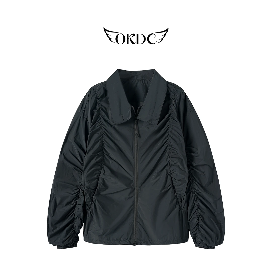 【辣妈姐妹】宽松休闲抽褶记忆外套 63519