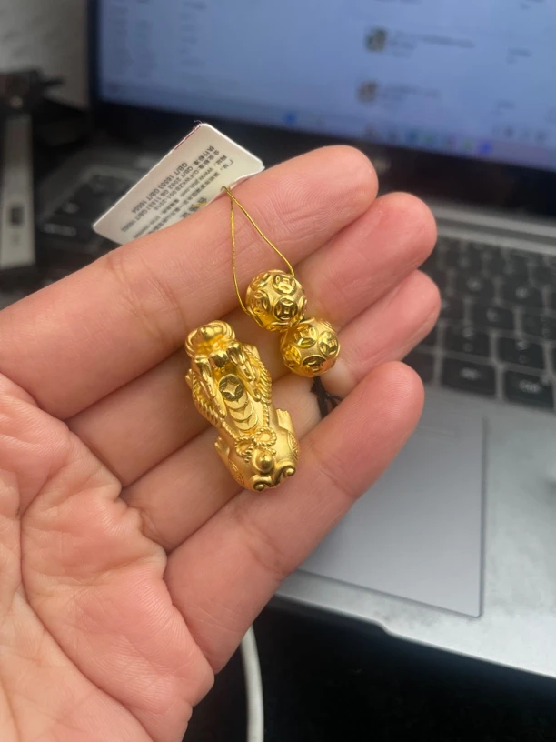 足金钱币貔貅手串