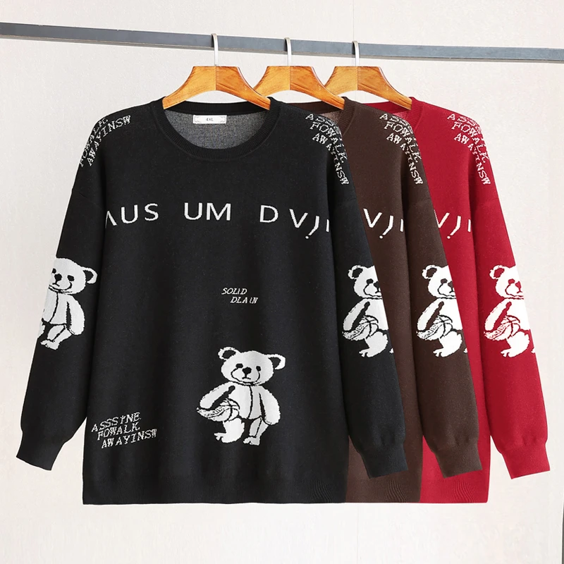 23167T长袖加厚毛衣2025秋冬胖MM大码女装针织衫宽松遮肚子上衣女