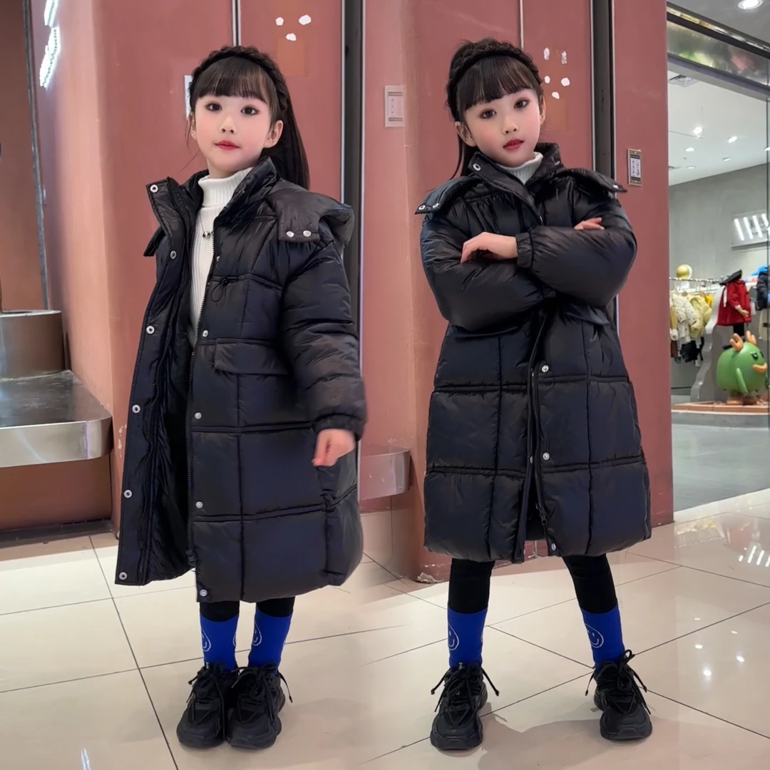 女童冬季长款加厚保暖棉服外套女孩韩系洋气棉衣棉袄大被子潮