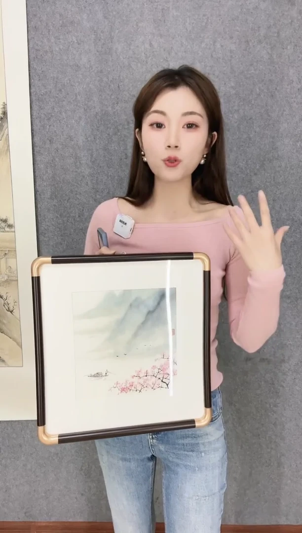 【闪购商品】绘画江岸渔歌（实木框装裱）