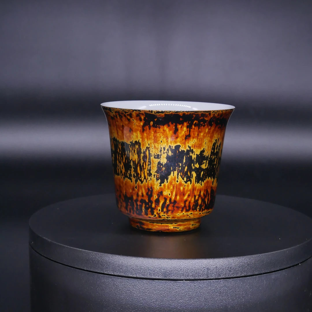 敦煌花神杯非遗大漆白瓷杯