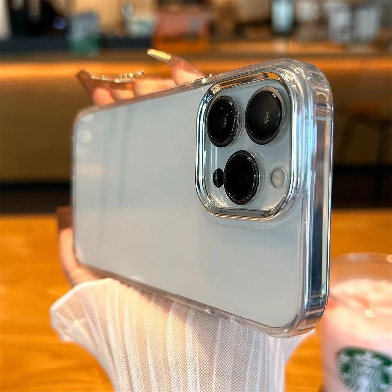 高透轻奢新款防摔适用于14promax手机壳iPhone13pro保护套12电镀