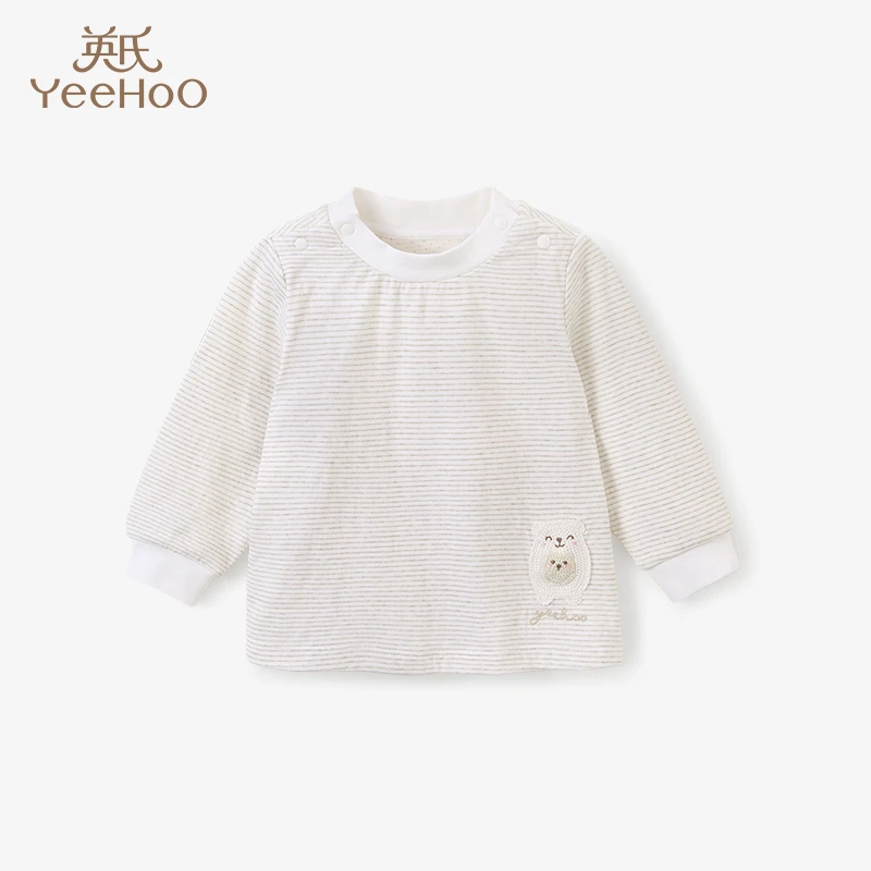 【商场同款】英氏有机棉婴儿马甲上衣裤子纯棉衣服超柔软舒适马甲