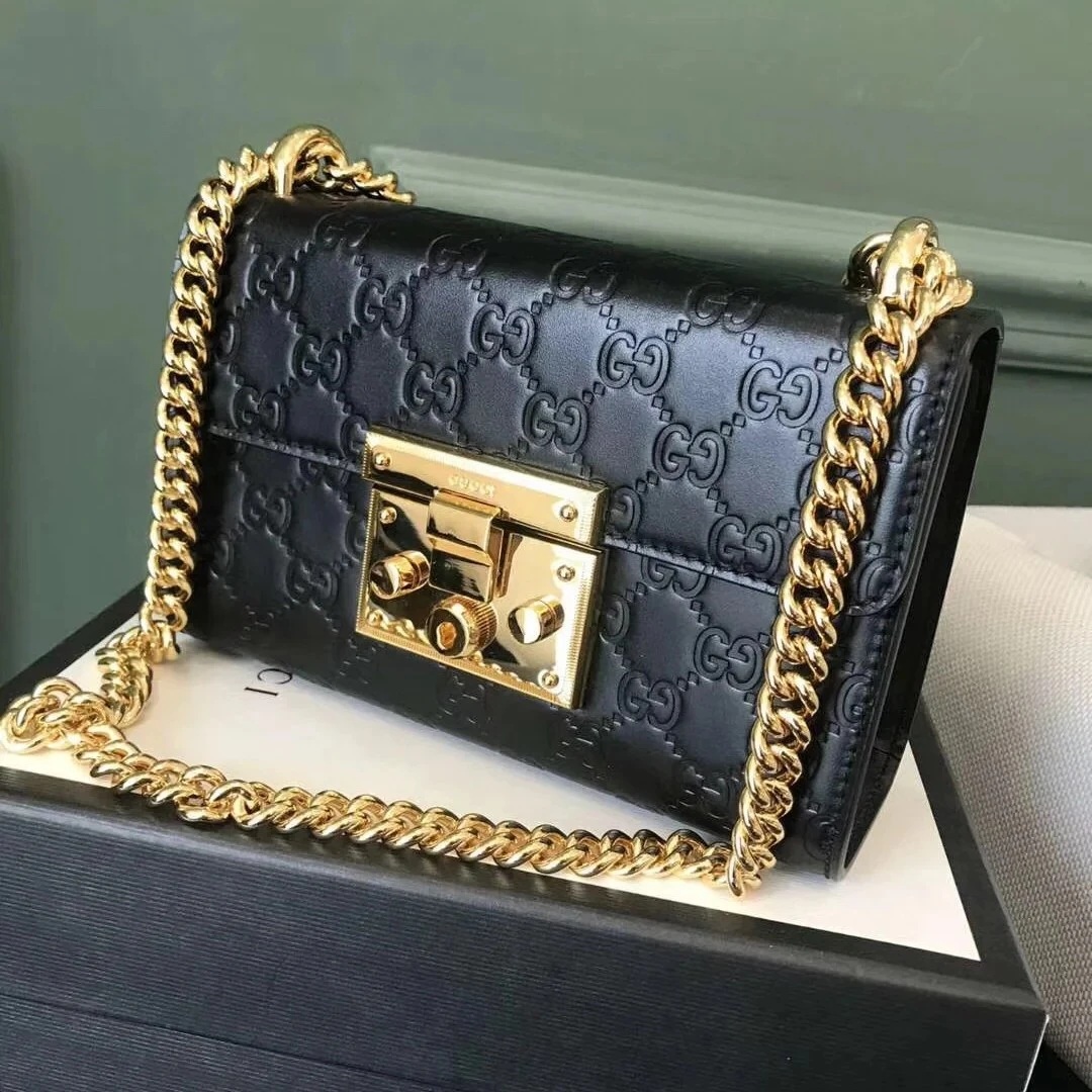 95新 GUCCI/古驰 青奢荟/经典月光宝盒链条单肩包//32228