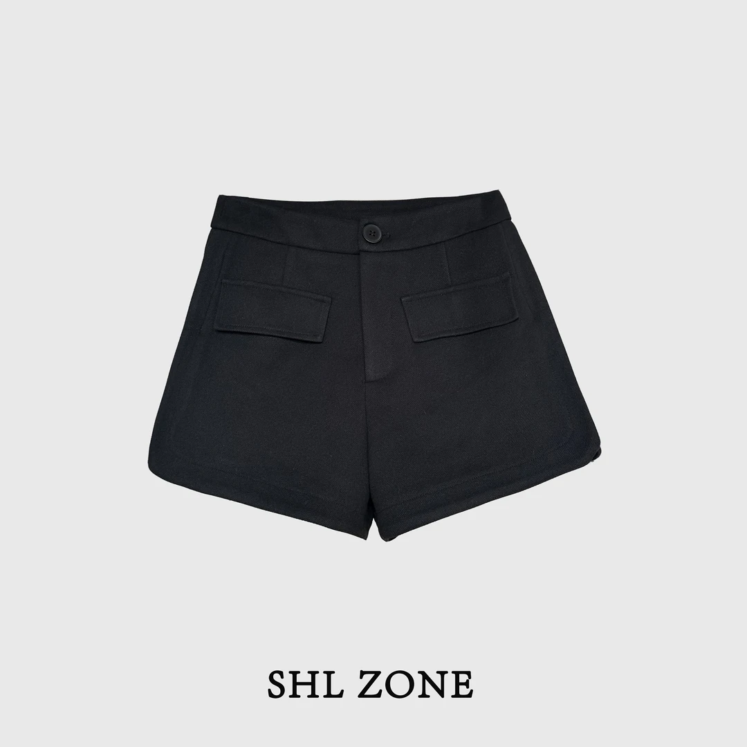 舒胡蕾 高品神裤 冬天百搭打底神裤短裤休闲时尚品质轻奢黑色裤子