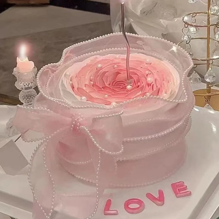 七夕情人节礼物女士生日蛋糕氛围感动物奶油抖音同城店免费配送
