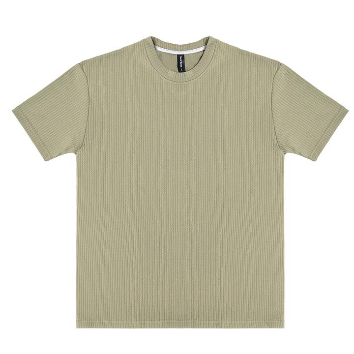 夏季美式坑条纹理T恤健身男高能感撸铁短袖袖口紧显肌肉运动纯色