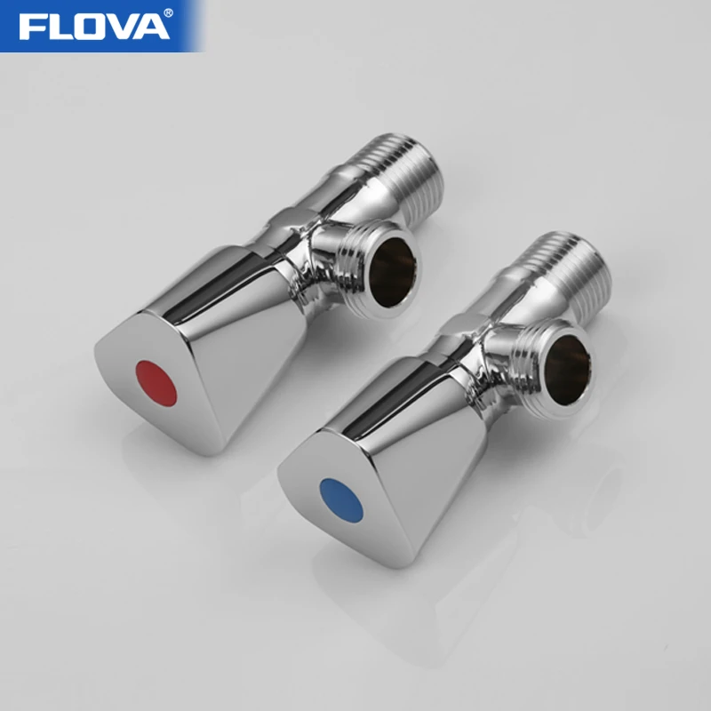 丰华卫浴三角阀全铜冷热水角阀水龙头红蓝点马桶热水器水阀八字阀