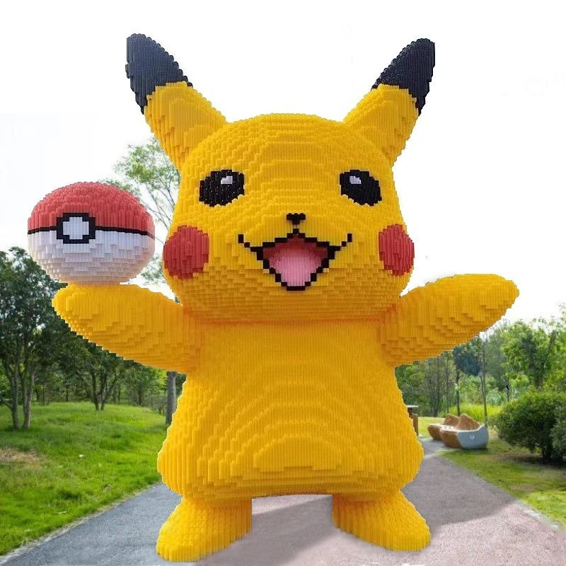 益智大皮卡丘儿童益智拼装玩具积木高难度立体拼图男女孩礼物摆件