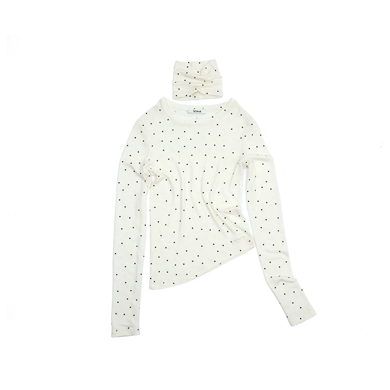 【茉舍】 FAFAMOON 修身带套脖长袖T恤打底衫 FFMTE24D078-1280