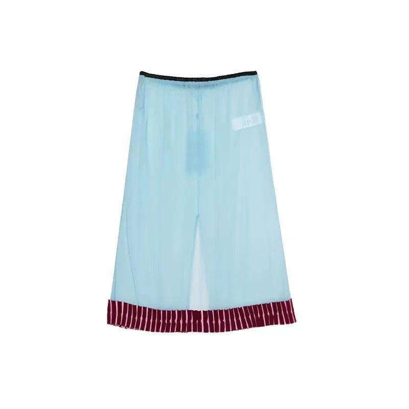 【茉舍】SHORT Sentence 短句新款半透明感半裙 24AWSK08-1500 999