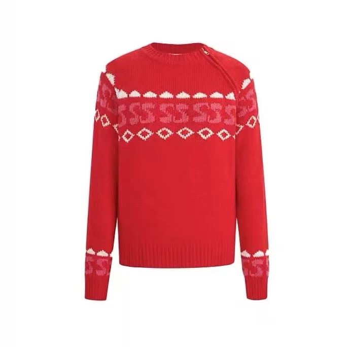 【茉舍】 SHORT SENTENCE 粗针嵌花插肩袖上衣 24AWKW19-2800  1960