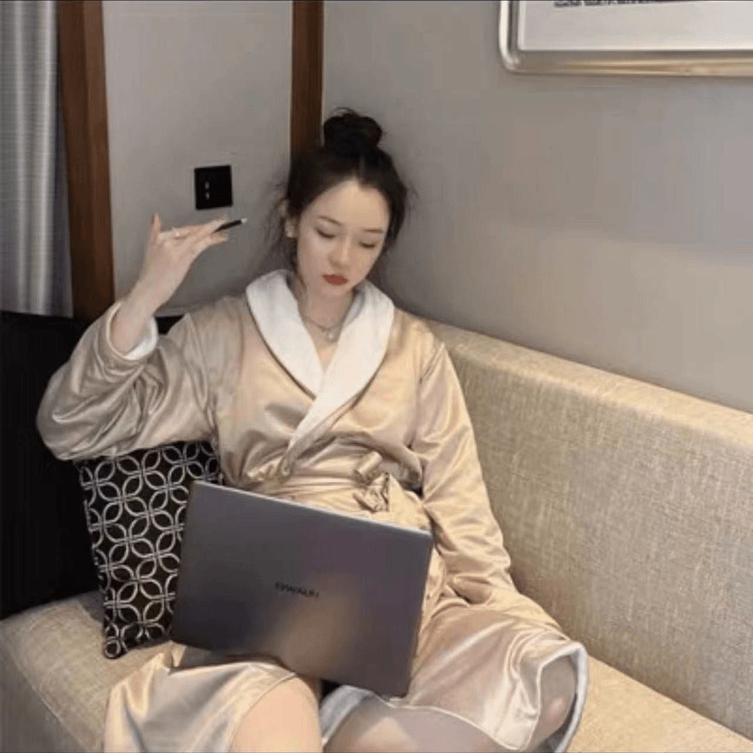 希尔顿浴袍冬季双层加绒加厚晨袍情侣五星酒店睡袍长款轻奢小众
