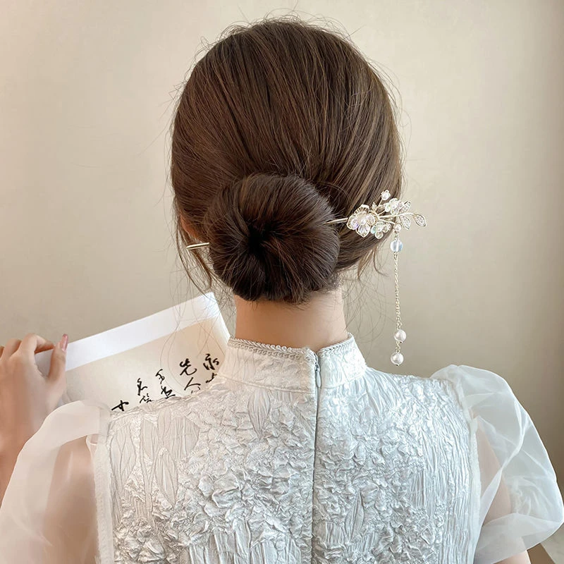 铃兰花古风步摇发簪高级感古典汉服簪子发钗流苏旗袍盘发钗子超仙