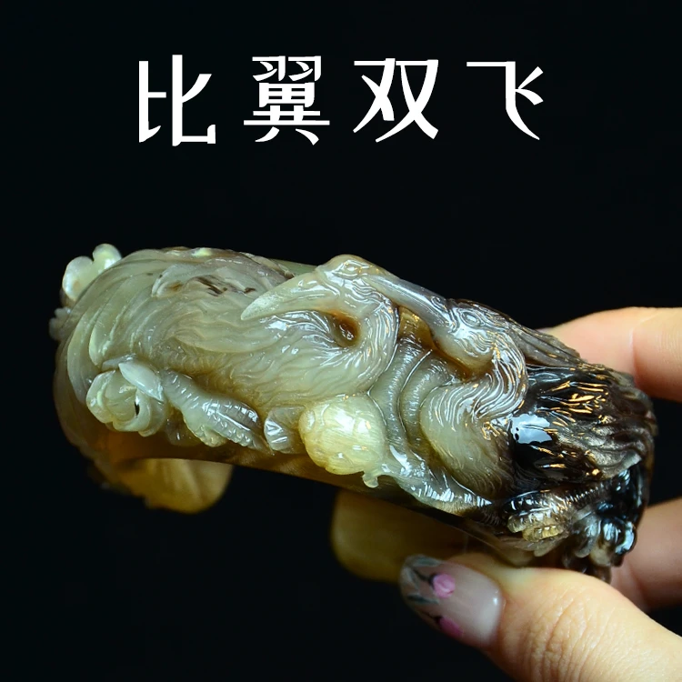 非金属皮质手镯 雕刻手镯 天然高贵羊角手镯牛角手镯饰品比翼鸟