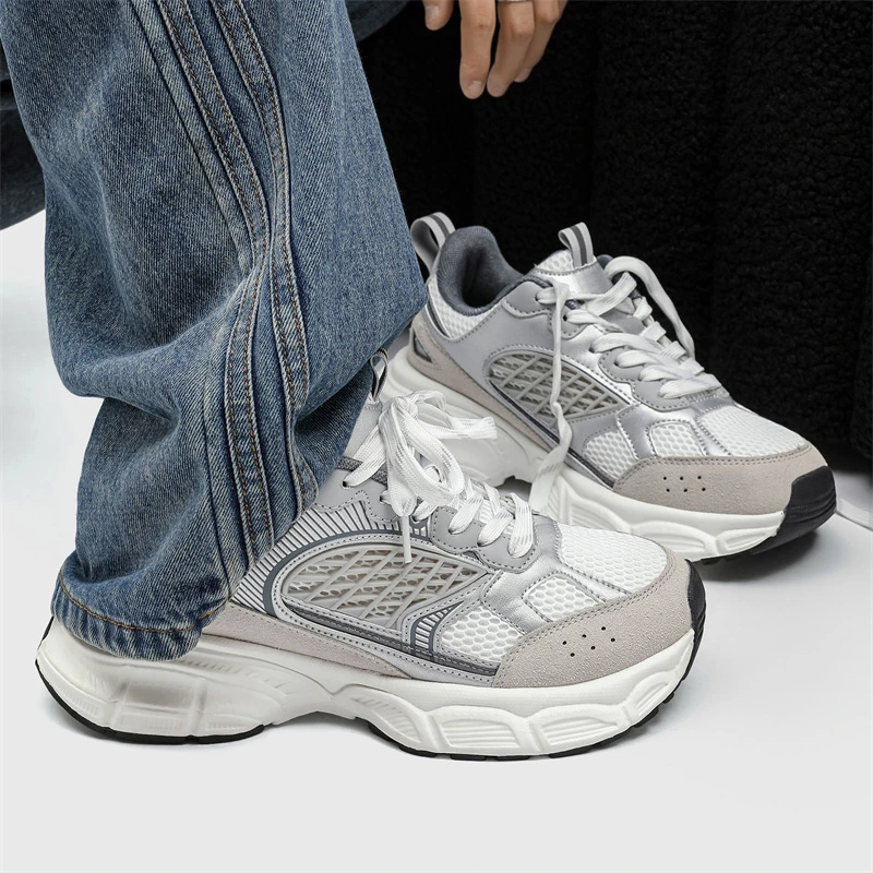 潮牌太空系列老爹鞋男鞋秋季复古慢跑鞋厚底增高百搭休闲运动潮鞋