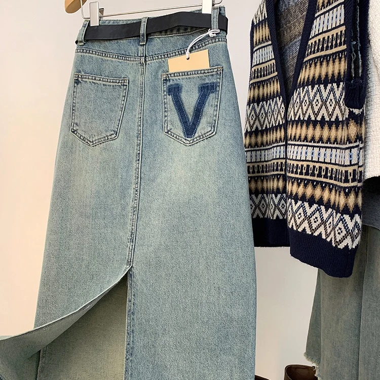 夏季薄款牛仔半身裙女小个子2025新款高腰显瘦遮肉百搭休闲中长裙
