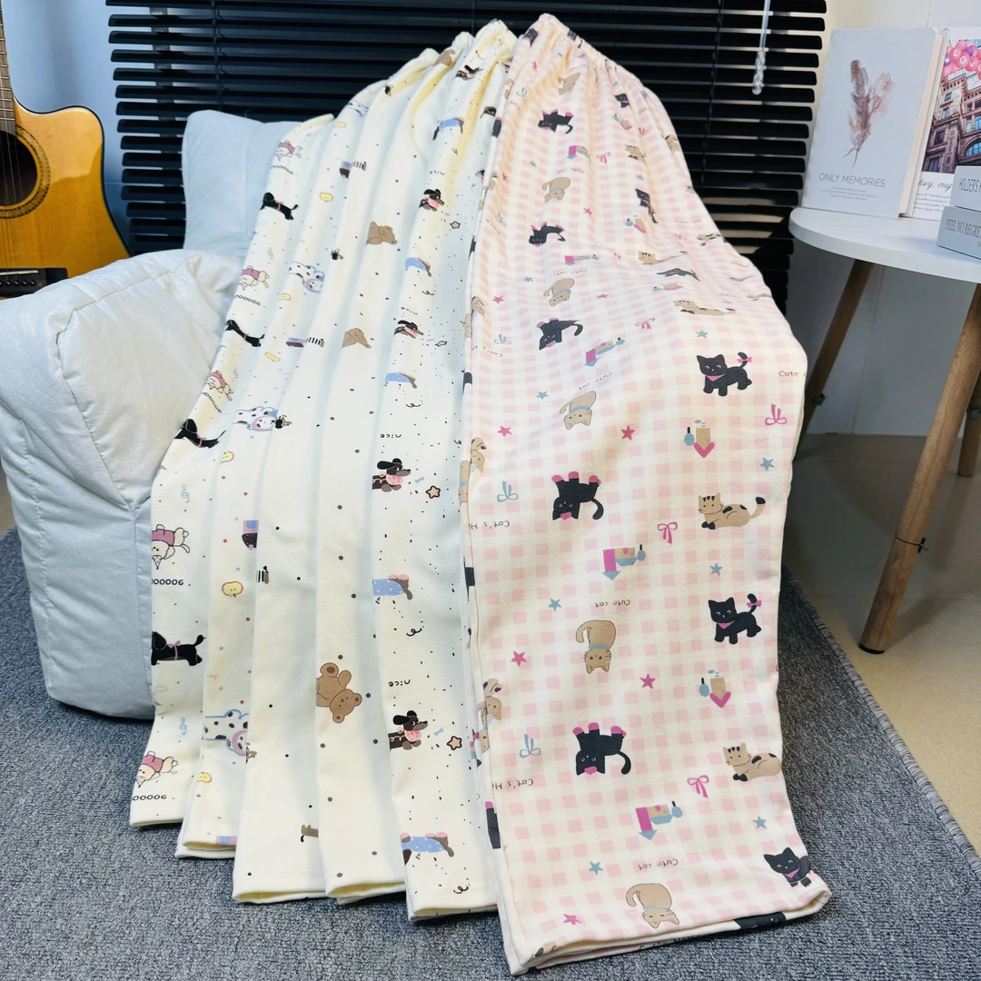 高个子加长版磨毛发热德绒睡裤女秋冬季可外穿家居遛弯宽松拖地裤