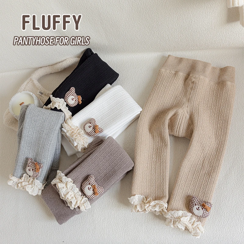 0399-2女宝宝冬季加绒加厚打底裤棉长裤儿童大屁屁裤冬装保暖裤子