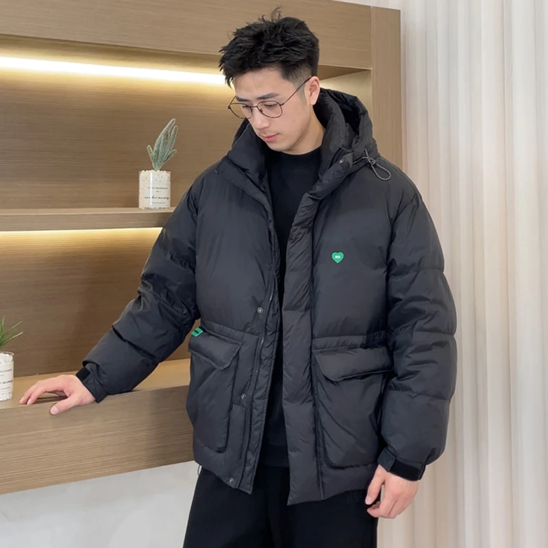 2022秋冬新款潮版男士85白鸭绒连帽羽绒服外套休闲保暖加厚68316