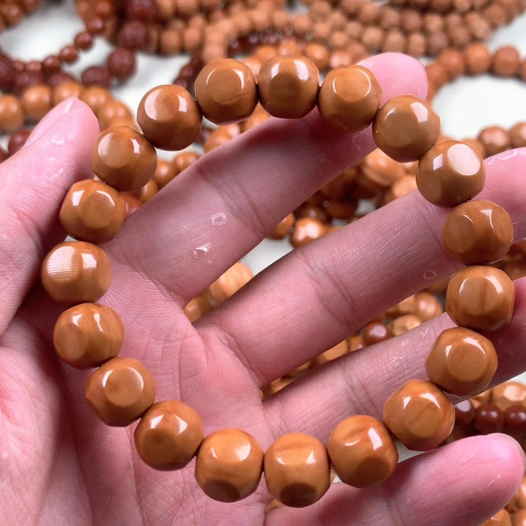 猴头核桃手串L**.全品走色大面六方