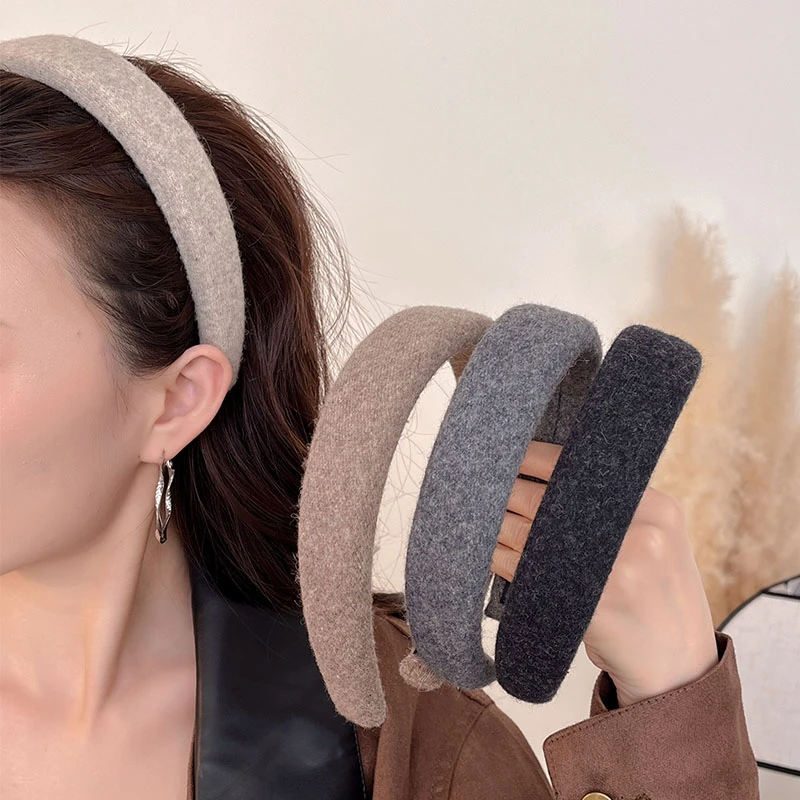 法式简约磨面纯色发箍女洗脸防滑压发发卡2024年新款韩国网红头饰
