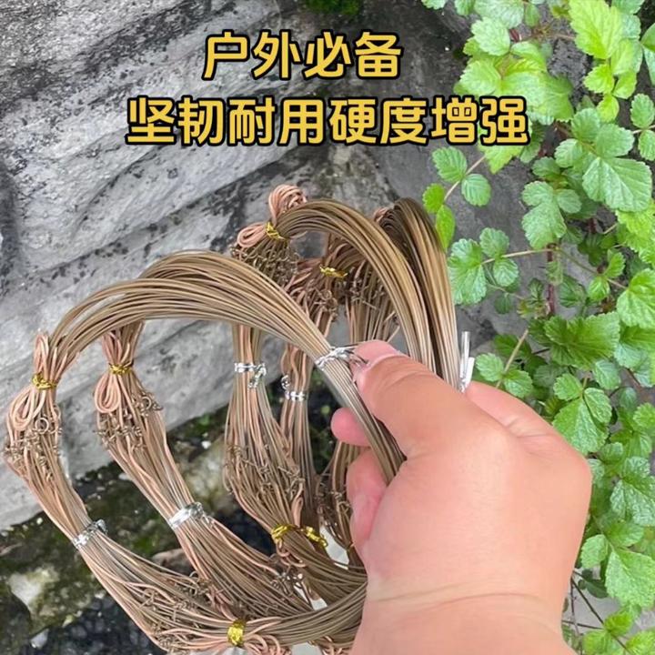 【跑不掉】户外家用枯色鱼线尼龙线50圈6米马尾不变形绳子到货就用