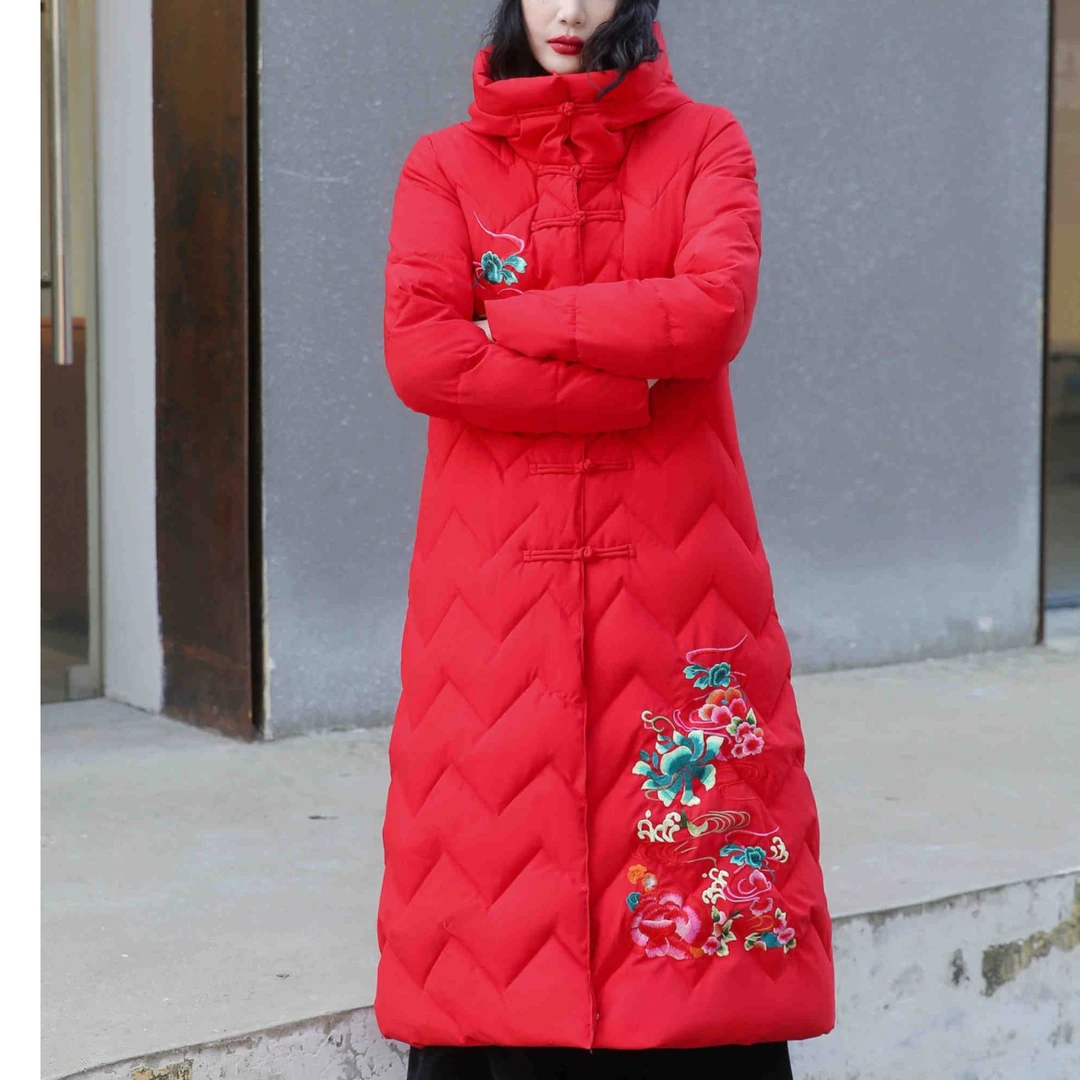 中国风66秋冬民族风加绒加厚保暖棉衣妈妈高端60-妈妈国风新中式