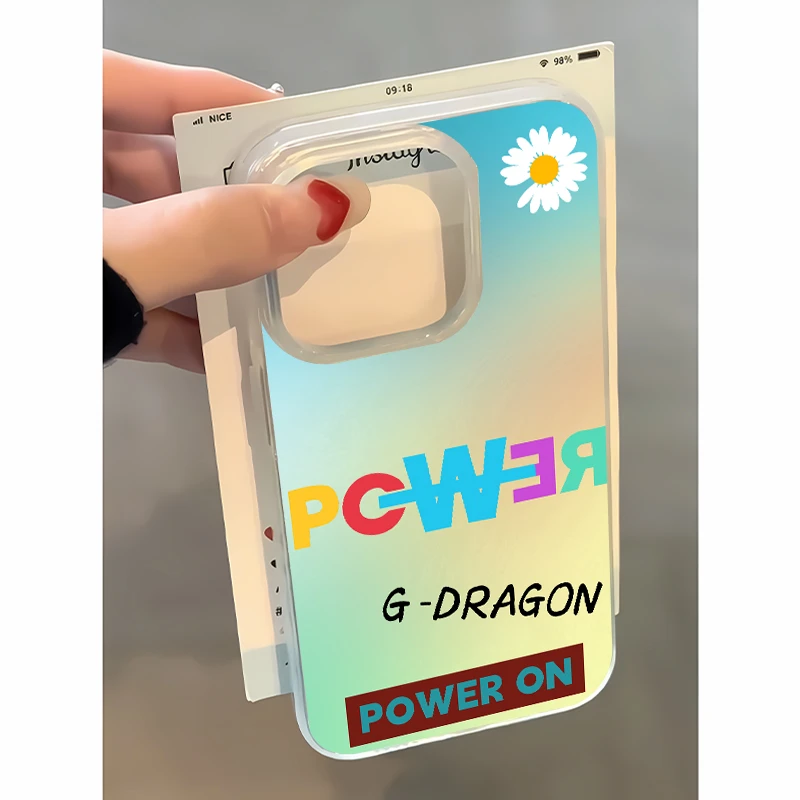 锡纸权志龙POWER虚影适用苹果16promax华为小米荣耀追星手机壳LH