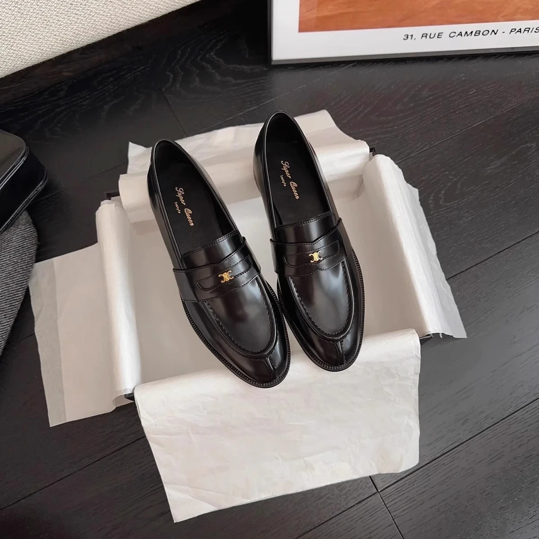 Superqueen 显瘦版乐福鞋~英伦风单鞋女中古小皮鞋