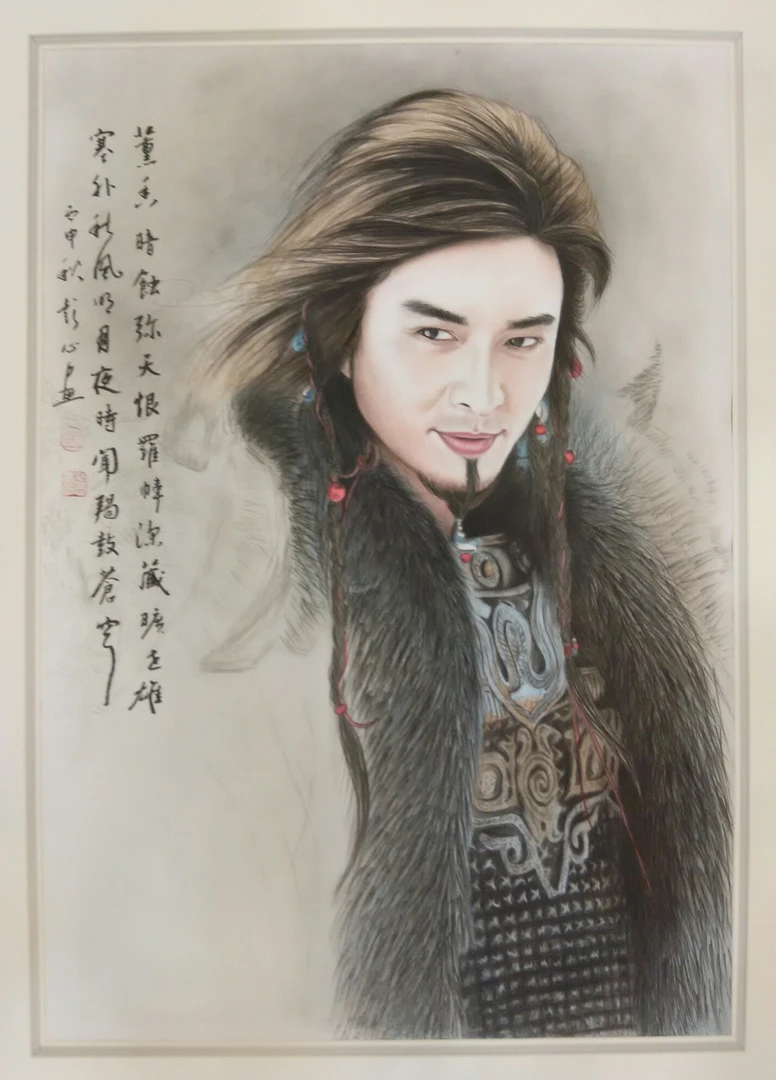 人物肖像神情韵味创作绘制，可定制