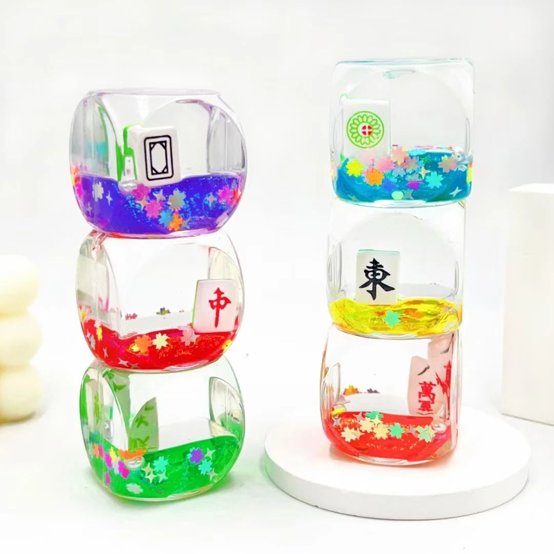 新款布拉拉亚克力入油创意流沙摆件大号爆闪可爱桌面装饰批发