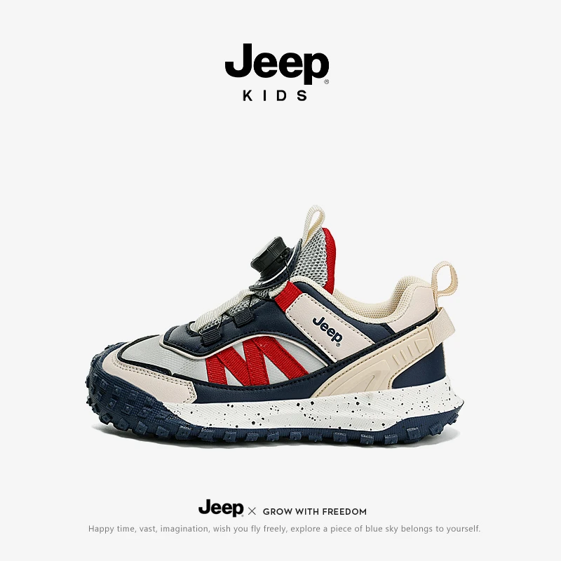 jeep儿童鞋子男童2024新款夏季品牌童鞋女童6-12岁中大童运动鞋子