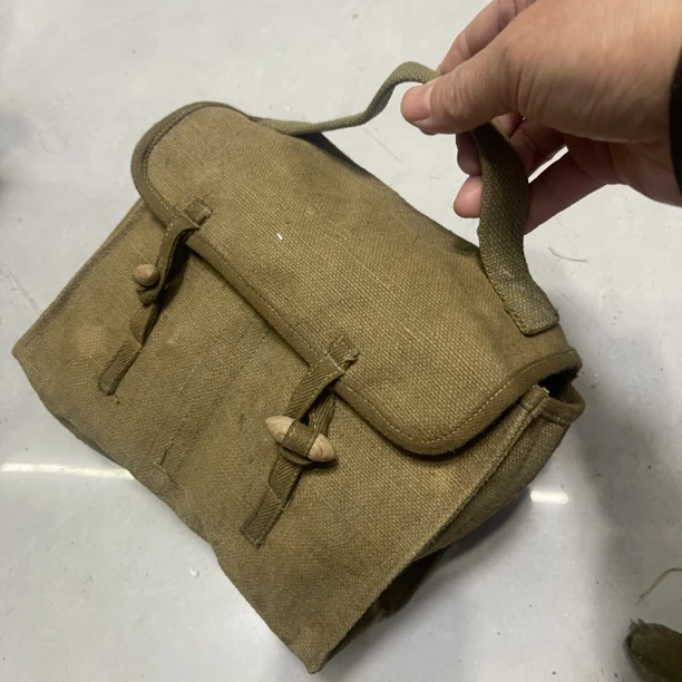 亚麻小手提包50年代库存