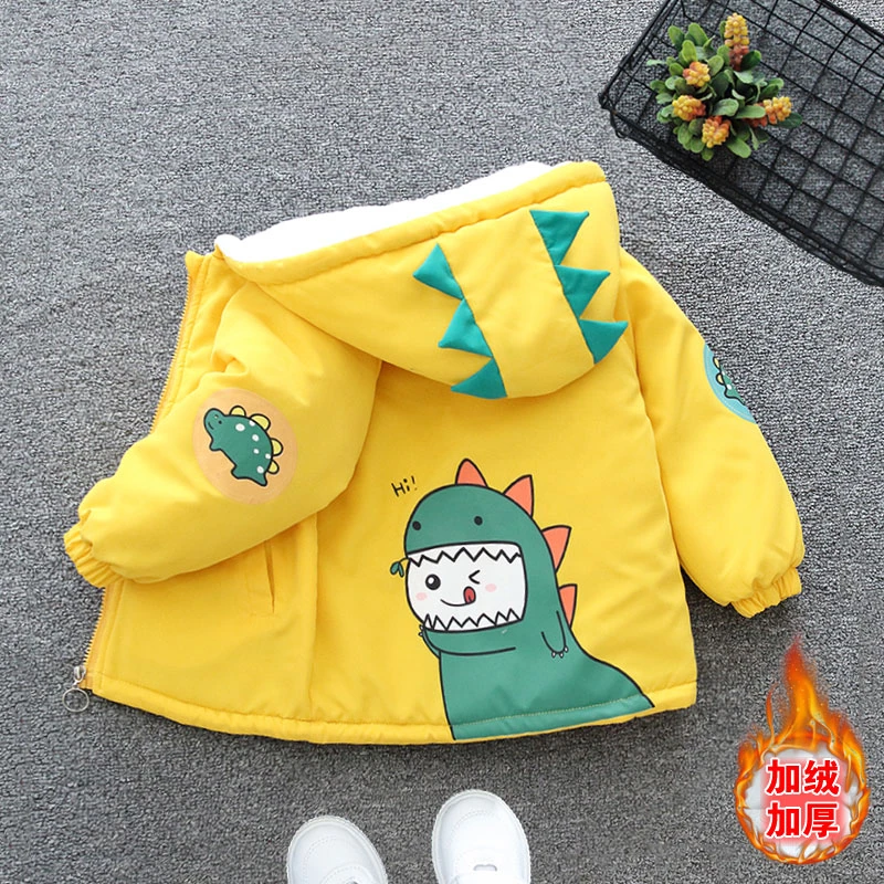 男童外套秋冬款棉服加绒加厚儿童装2025新款洋气女孩大童网红棉衣